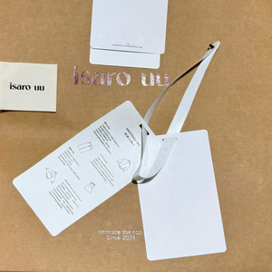Phong cách tùy chỉnh giấy trắng nhãn hangtags cho quần áo giày mũ với logo thương hiệu - Product Image 2