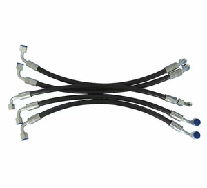High-Pressure <b>Rubber</b> <b>Hose</b> Assembly Fitted with Metal Fittings for Instant Hydraulic Connections - Product Image 2