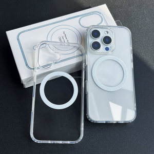 Ốp điện thoại di động trong suốt từ tính dành cho <span class=keywords><strong>iPhone</strong></span> 15 Pro Max 16, sản phẩm mới sang trọng đang thịnh hành, khó bị ố vàng - Product Image 3