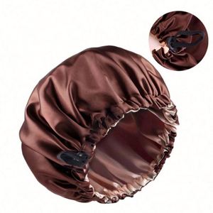 Gorro de Dormir de Seda y Satén Ajustable de Alta Calidad para Mujer, Estilo Personalizado, Doble Capa, para Uso Diario y al Aire Libre, Cuatro Estaciones - Product Image 5
