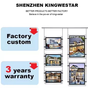 High Quality <b>Led</b> Slim Acrylic Light Box Real Estate Hanging <b>Led</b> Black Frame Backlit <b>Led</b> Crystal Advertising Light Box - Product Image 5