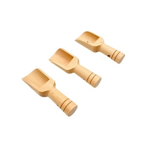 7.6cm Mini Wooden Bath Salt Spoon Candy Tea Measuring <strong>Scoop</strong> <strong>Washing</strong> <strong>Powder</strong> Baby Spoon Scooper Bulk Office Camping Wholesale - Product Image 2