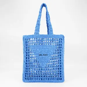 2022 Berühmte Marke Luxus Designer Mode gewebte Raffia Shopping Stickerei Handtaschen Handmade Straw Shopper Tote