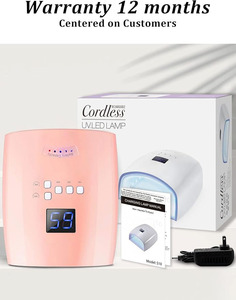 Lampe à ongles UV LED sans fil 66W rechargeable, sécheuse de vernis gel, 5 minuteurs, capteur IR, écran LCD pour la maison et le salon - Product Image 6