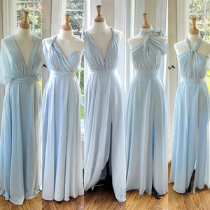 Ruolai ASAM-19 vente chaude multi-voies longues robes de <span class=keywords><strong>demoiselle</strong></span> <span class=keywords><strong>d</strong></span>'<span class=keywords><strong>honneur</strong></span> sur mesure étage longueur mariées robes de femme de chambre - Product Image 1