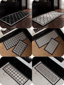 <span class=keywords><strong>Tapis</strong></span> de <span class=keywords><strong>cuisine</strong></span> vintage à motif carreaux <span class=keywords><strong>noir</strong></span> <span class=keywords><strong>et</strong></span> <span class=keywords><strong>blanc</strong></span>, imperméable, anti-huile, antidérapant, lavable, long <span class=keywords><strong>tapis</strong></span> de couloir pour <span class=keywords><strong>cuisine</strong></span> - Product Image 1