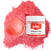Pigment comestible scintillant rouge sans E171, poudre de lustre comestible pour la pâtisserie, 10g pour la décoration de gâteaux d'Halloween et de Noël