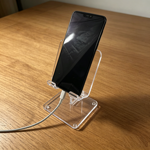 Support de téléphone pliable en acrylique transparent de qualité supérieure, vente en gros d'usine, logo personnalisé pour l'affichage des téléphones - Product Image 3