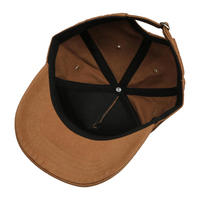 Gorra de 5 Paneles de Lona de Algodón Personalizada OEM, Color Liso, con Contraste de Color, Unisex, Ajustable, para las Cuatro Estaciones, Nueva, Venta al Por Mayor
