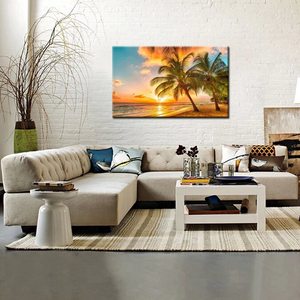 Moderno atardecer paisaje marino playa pared arte enmarcado <span class=keywords><strong>lienzo</strong></span> impresión imagen con personas decoración Digital para el hogar - Product Image 4