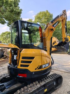 Miniexcavadora SANY SY35 Usada Lista <span class=keywords><strong>para</strong></span> Trabajar, con Líneas Auxiliares Instaladas, Excavación Rápida, Miniexcavadora <span class=keywords><strong>Pequeña</strong></span> <span class=keywords><strong>para</strong></span> Jardín - Product Image 5