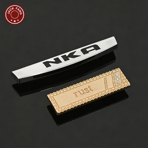 JACK FANG Metal Garment Labels 3D Embossed Logo Rectangle Shape Custom Brand <b>Name</b> <b>Tags</b> for Clothing Accessories - Product Image 5