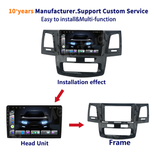 Meihua ชุดโครงวิทยุสเตอริโออัตโนมัติ9นิ้วสำหรับ Toyota Fortuner HILUX <span class=keywords><strong>vigo</strong></span> 2005-2007อุปกรณ์เสริมแผงวิทยุรถยนต์ AC อัตโนมัติ - Product Image 6
