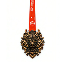 Médaille de Compétition Robotique 3D en Alliage de Zinc Personnalisée, avec Texture de Circuit et Incrustation de Cristal, Récompense Portable pour Événements Technologiques
