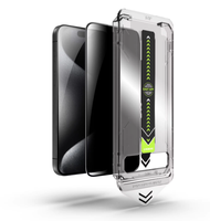 2 Paket Pelindung Layar Anti Spy untuk iPhone 14 15 16 Pro Max Full Glue Privacy Tempered Glass dengan Alat Pembersih Debu Mudah Digunakan