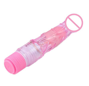 卸売格安価格 振動ディルド 女性用オナニーグッズ 透明グリッタークリスタルゼリーディルドバイブレーター - Product Image 3