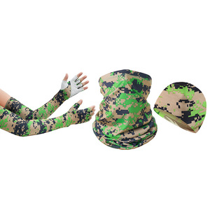 Men's <b>Sunscreen</b> Arm Sleeves Ice Silk Five Finger Gloves UV Protection For Cycling And Driving Outdoor Use - Product Image 1