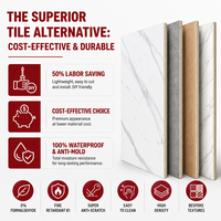 Panneau mural en PVC imperméable effet marbre avec cœur SPC vierge, surface mate, traitement UV, couche anti-usure, cœur rigide pour cuisine