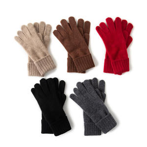 Gants et <span class=keywords><strong>Mitaines</strong></span> Thermiques en Tricot Jacquard en Laine/<span class=keywords><strong>Cachemire</strong></span> Couleur Unie Hiver 2025 Mode Pas Cher Mignon Femme - Product Image 1