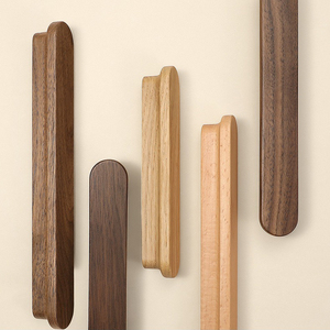 Hiện đại tối giản <span class=keywords><strong>Retro</strong></span> gỗ tự nhiên cửa tủ xử lý cao cấp sang trọng tủ quần áo xử lý cho nhà bếp phòng ngủ phòng khách - Product Image 3