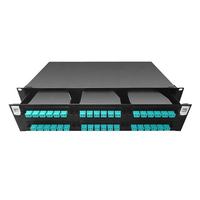 Panneau de brassage optique 2U coulissant MPO 72 ports LC Duplex pour montage en rack pour centre de données