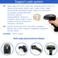Escáner de Código de Barras Inalámbrico EMT2196-RF Android, Escáner de Código QR de Mano, Escáner de Código de Barras Inalámbrico para PCB y Metal
