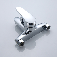 Vente en gros de robinets de style moderne en zinc chromé pour salle de bain, mitigeur mural pour baignoire et douche