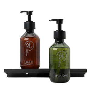 Porte-shampooings muraux en plastique PET jetables personnalisés porte-shampooings argentés pour hôtels - Product Image 6