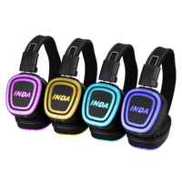 Système de disco silencieux 4 canaux de qualité supérieure, casque personnalisé pour soirées dansantes, conventions, cinéma, portée de contrôle de 500 mètres