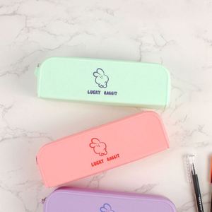 <b>Large</b> Capacity Silicone Zippered Pencil Case Water Leak Resistant Pen <b>Box</b> Novelty Kids' <b>Gift</b> - Product Image 3