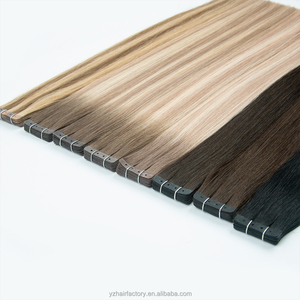 European Full Pu Skin Weft Russian Human Hair <b>Tape</b> Hair Extension Inject Invisible Skin <b>Tape</b> In Extensions Human Hair - Product Image 1