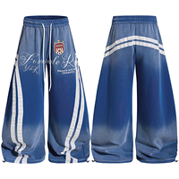 Pantalon cargo ample décontracté unisexe American Vintage à lettres dégradées et coupe large