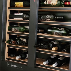 Enfriador de Vino Eléctrico de Acero Inoxidable con Dos Puertas de Vidrio Templado, Función de Calefacción a Batería, Refrigerador para Vino, Cerveza y Bebidas de Lujo para Exteriores - Product Image 6