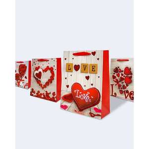 Bolsa de Regalo para el Día de San Valentín, Bolsa de Regalo con Forma de Corazón de 18x24x8.5cm - Product Image 4