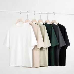 เสื้อยืดคอกลม300ทรงโอเวอร์ไซส์สำหรับผู้ชายเสื้อยืดแขนแร็กแลนพิมพ์โลโก้ได้ตามต้องการ - Product Image 1