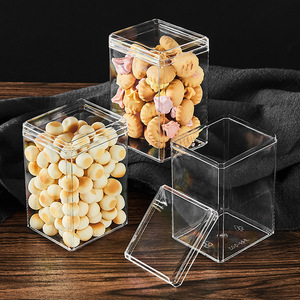 Boîte de rangement carrée multifonctionnelle en plastique transparent avec couvercle, empilable, pour aliments et petits accessoires - Product Image 3