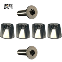 Vis et écrou en T Torx en titane Gr5 résistant à la corrosion de l'eau salée pour hydrofoil, surf foil, SUP, kiteboard M6 M8