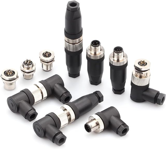 M23 Male Angular Connector 6 7 9 12 17 19 Pin Waterproof Wire Connectors Cables Coaxial