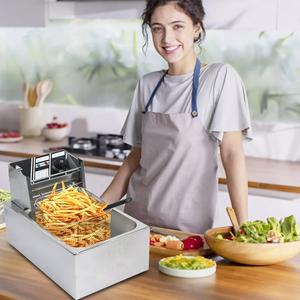 Tianxing Commercial Hotel Restaurant Stainless Steel 6L Fry Machine Countertop Potato <strong>Chip</strong> Single Tank Electric Deep <strong>Fryer</strong> - Product Image 2