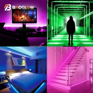 Manufacturer Three Line Iridescence 720 Led <b>Backlight</b> Cob Neon Rope Lights Strip Flexible Led Smart Strip Light for <b>TV</b> - Product Image 6