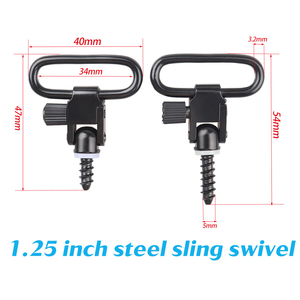 Factory Made 1.25 Inch Sling Swivel <b>Set</b> with Self Tapping <b>Screws</b> 40mm Outer Size Durable 360 Rotation Tactical Outdoor Gear - Product Image 3