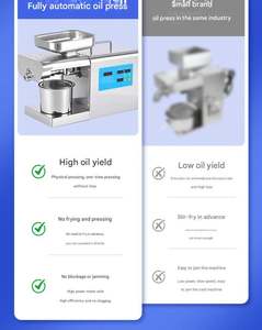 เครื่องสกัดน้ำมันงาแบบมืออาชีพสำหรับใช้ในครัวเรือน  สำหรับสกัดน้ำมันซาชาอินชิและเมล็ดพืชอื่นๆ เช่น เมล็ดผัก สำหรับใช้ในเชิงพาณิชย์และครัวเรือน - Product Image 2