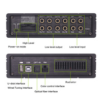 Amplificador DSP de Audio para Auto Personalizado OEM H480 Plus de 4 Canales y 30W, Procesador DSP de 8 Canales, Amplificador para Auto sin Pérdidas para Personalización de Marca