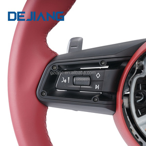 Volante Deportivo de Cuero Rojo Burdeos Completo a <span class=keywords><strong>Precio</strong></span> de Fábrica para <span class=keywords><strong>Porsche</strong></span> CARRERA GT 991 911 992 718 918 <span class=keywords><strong>Macan</strong></span> Cayman Panamera - Product Image 2