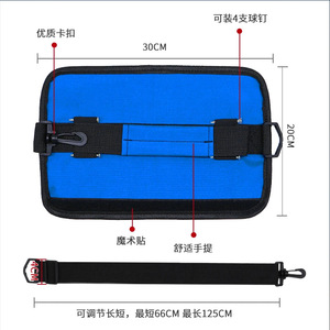 Bolsa portátil para palos de golf, 30CM x 20CM, bandolera con cierre de hebilla, bolsa de almacenamiento de poliéster reciclado para deportes de raqueta - Product Image 1