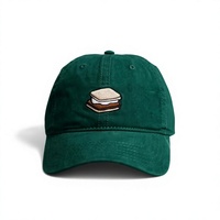 Casquette de baseball unisexe en coton à 6 panneaux, réglable et incurvée, motif rayé hot-dog, style sportif décontracté, idéale pour le camping, les voyages et les activités de plein air – Vente en gros