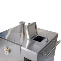 Fumoir commercial à alimentation par gravité en acier inoxydable avec contrôle automatique de la température et connecteur