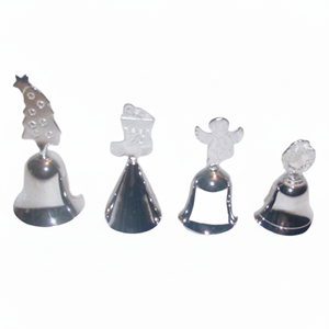 Campana de Navidad de Metal plateado, campana pequeña de alta calidad, diseño a la moda, Cascabel - Product Image 1