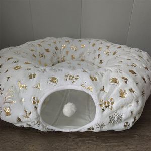 Cama Redonda y Cálida para Gatos, Tipo Cueva y Túnel, con Diseño de Dibujos Animados, para Todas las Estaciones - Product Image 3
