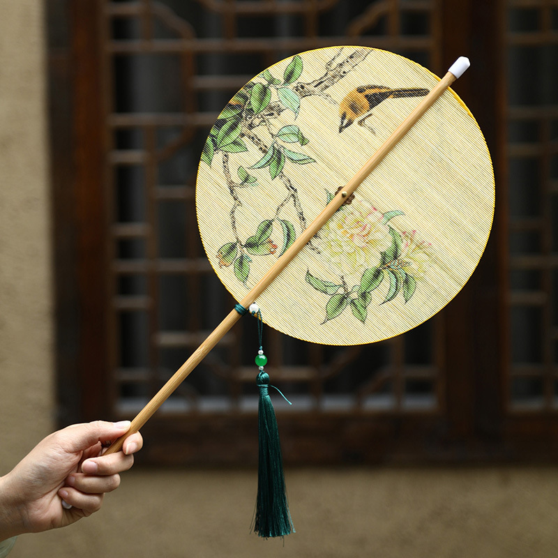 Bamboo Silk Waist Fan [Birdsong and Floral Fragrance]